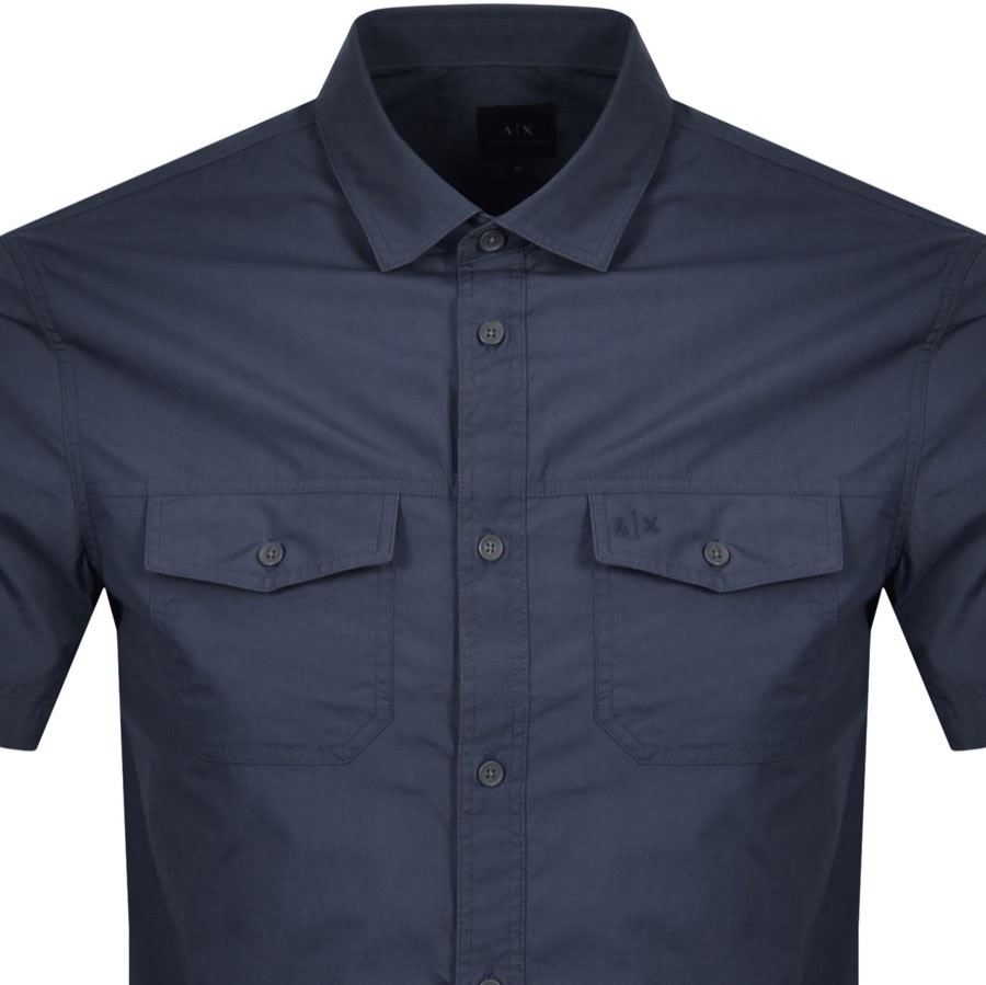 Alternative Image for ProductArmani Exchange Short Sleeved Shirt Navy2